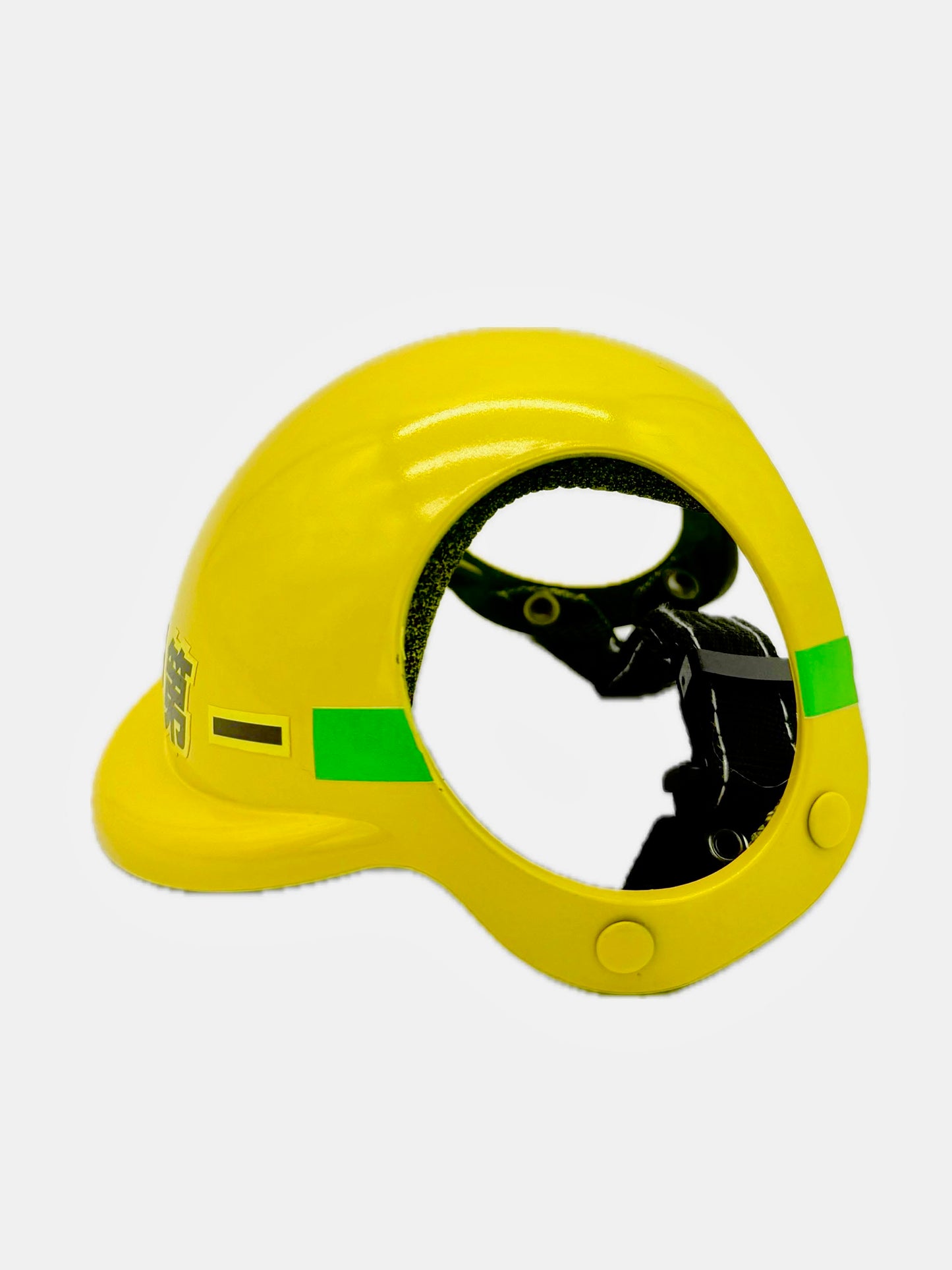 ワンちゃん用ヘルメット耳が出るタイプ「安全第一」 左