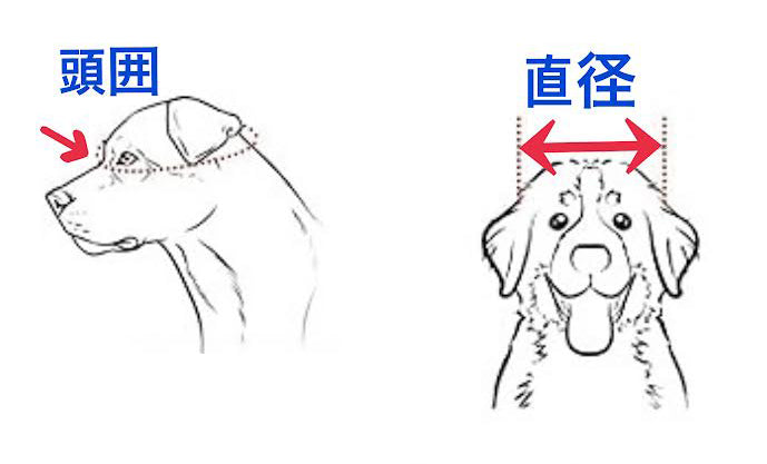 ワンちゃん用ヘルメット耳が出ないタイプサイズ