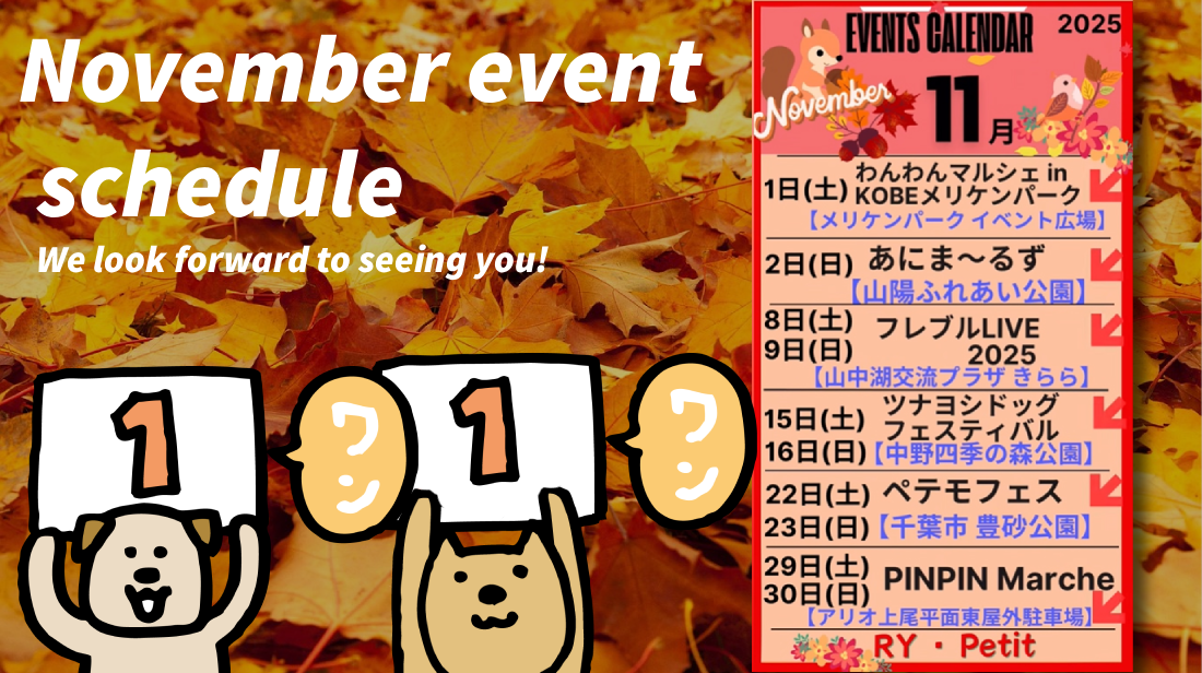 🍁11月イベント出店予定🍁