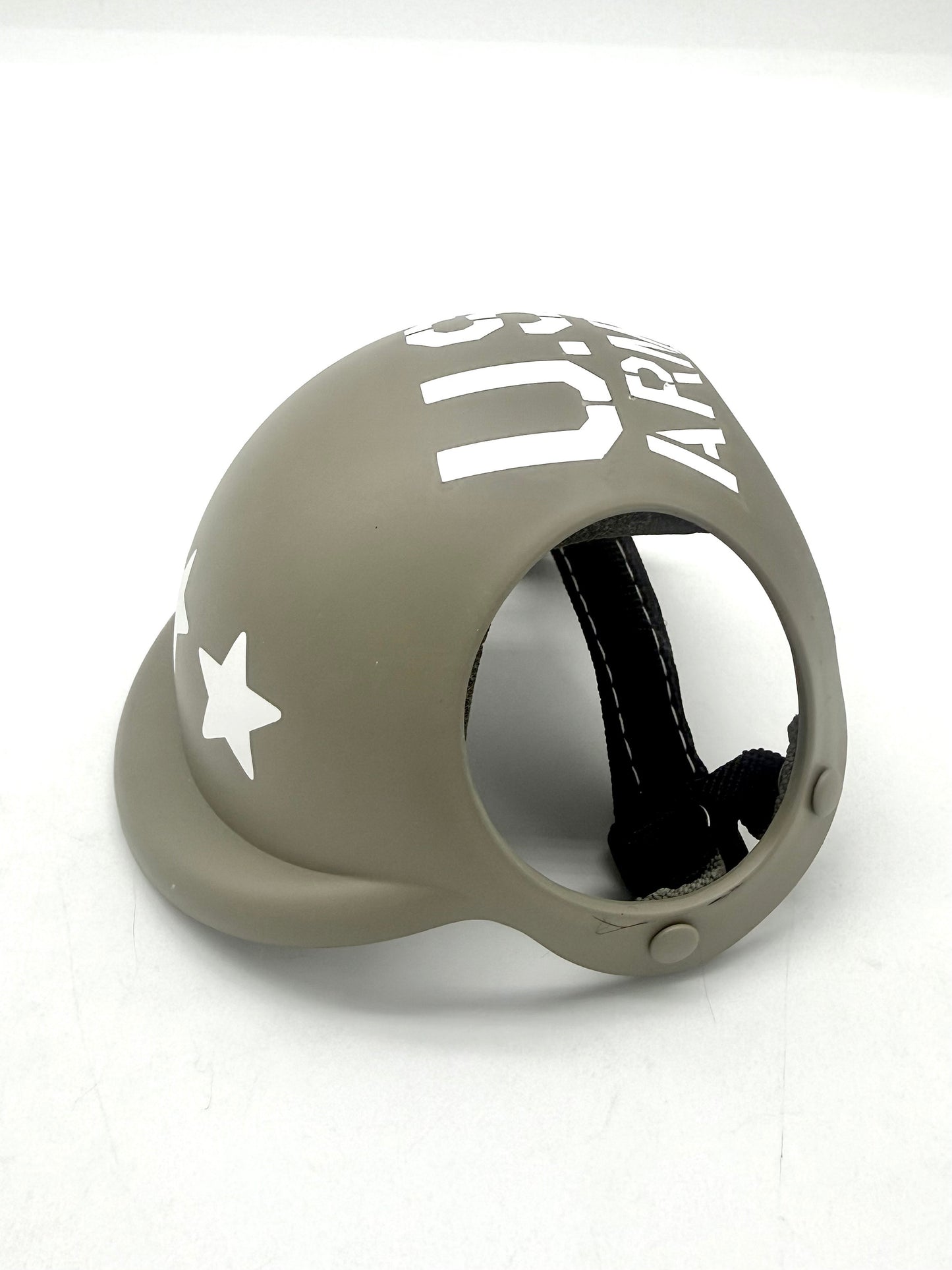 ワンちゃん用ヘルメット【US ARMY】ミリタリーカーキ / オリーブドラブ【耳が出るタイプ】