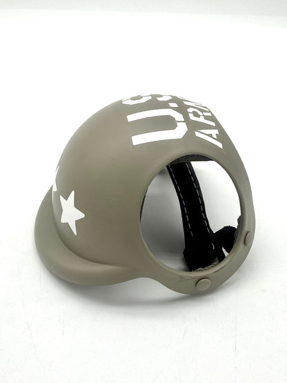 ワンちゃん用ヘルメット【US ARMY】ミリタリーカーキ / オリーブドラブ【耳が出るタイプ】