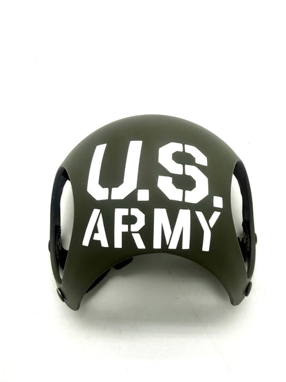 ワンちゃん用ヘルメット【US ARMY】ミリタリーカーキ / オリーブドラブ【耳が出るタイプ】