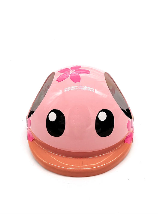 ワンちゃん用ヘルメット 🌸 お花付きピンクアヒルちゃん 💖【耳が出るタイプ】