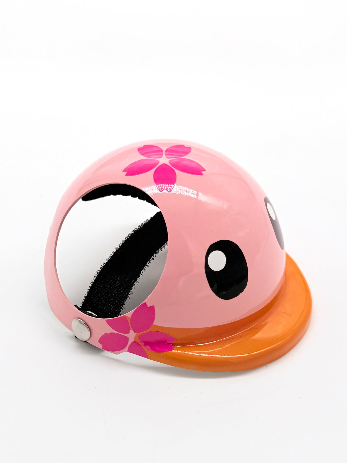 ワンちゃん用ヘルメット 🌸 お花付きピンクアヒルちゃん 💖【耳が出るタイプ】