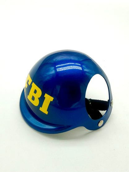 ワンちゃん用ヘルメット 👮特別捜査官FBI👮【耳が出るタイプ】