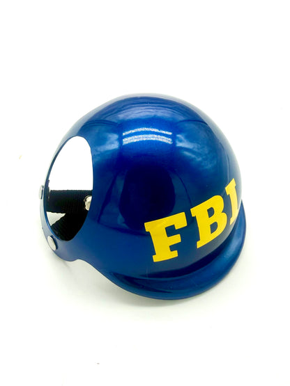 ワンちゃん用ヘルメット 👮特別捜査官FBI👮【耳が出るタイプ】
