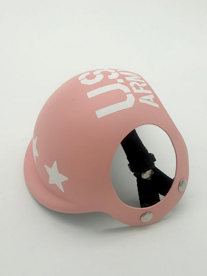 ワンちゃん用ヘルメット【US ARMY】ピンク【耳が出るタイプ】