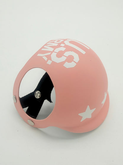 ワンちゃん用ヘルメット【US ARMY】ピンク【耳が出るタイプ】