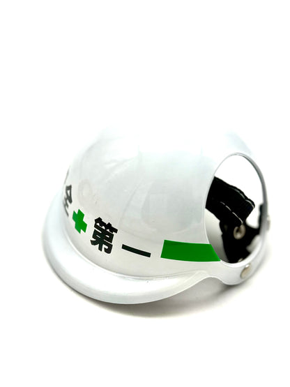 ワンちゃん用ヘルメット👷️安全第一【白】👷️【耳が出るタイプ】
