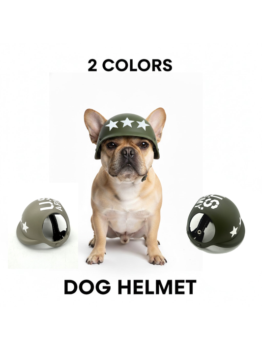 ワンちゃん用ヘルメット【US ARMY】ミリタリーカーキ / オリーブドラブ【耳が出るタイプ】